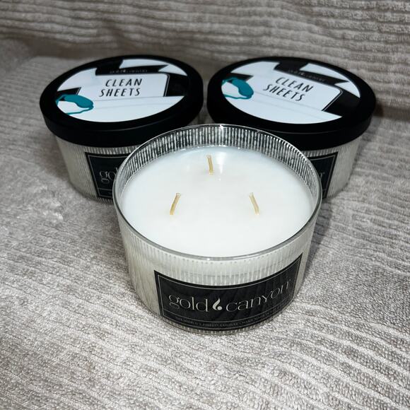 Gold Canyon Candles Clean sheets - Hard to find  3 10 oz candle bundle - Picture 2 of 3